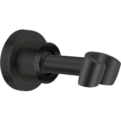 Support universel réglable à 360° pour pommeau de douche, support de douchette en acier inoxydable 304 noir avec installation (1/5)