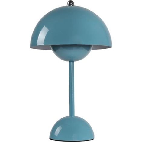Lampe Bud Lamp 30 cm sans fil tactile à intensité variable, lampe de table rechargeable 2000 mAh, lampe de chevet nordique bleu citron (1/5)