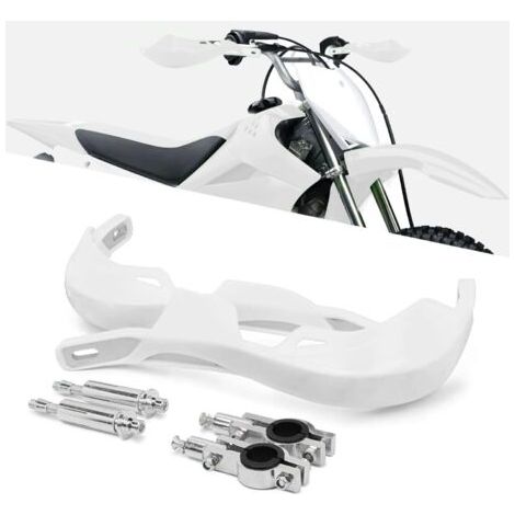 Protege Main Moto,Protege Main Guidon de Moto 22MM à 28MM pour sur Ron ATV Pit Bike Off-Road Motocross Enduro MX-Blancdengyank (1/5)