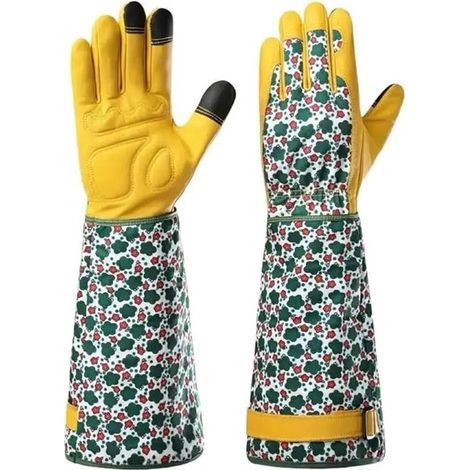 Guantes de jardinería, Guantes resistentes a pinchos, Resistentes a espinas y cortes, Ideales para cortar plantas y podar, Talla L (1/5)