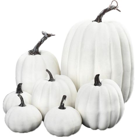 7-teiliges künstliches Kürbismodell als Tischdekoration für Partys, Halloween und Thanksgiving (1/5)
