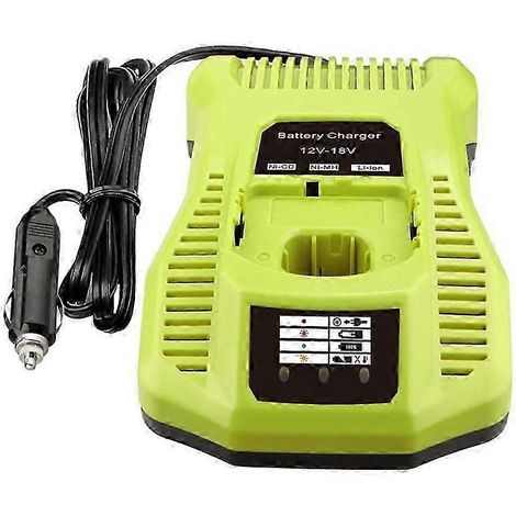 Chargeur de batterie lithium 18 V Ryobi portable pour voiture (compatible avec les batteries P107, P102, P108, P161 et P190) -Z (1/5)