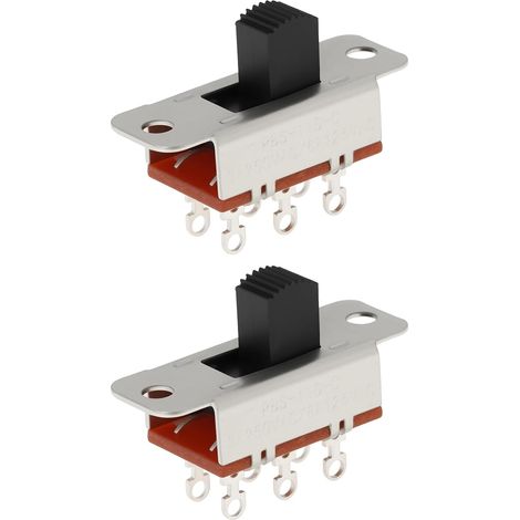 Pack of 2 6-pin 8mm 2-position slide switches PBS-110-C 3A/250V compatible with Jazzmaster 22.5 x 9 x 13.3 mm (1/5)