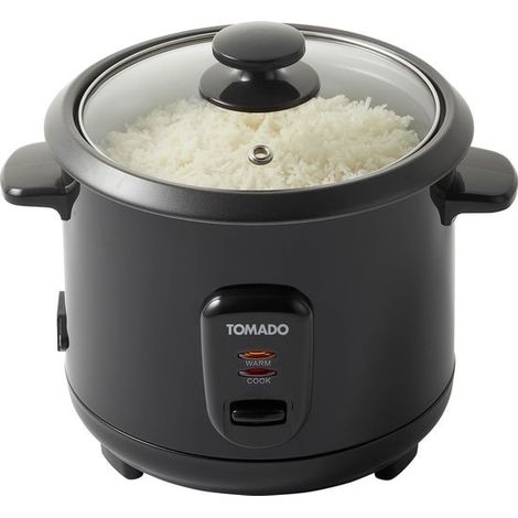 [JAMAIS UTILISE] Tomado Tomado TRC1001B - Cuiseur à riz - 5 portions - Capacité 1 litre - Fonction maintien au chaud - Revêtement antiadhésif - Noir (1/5)