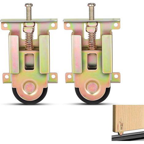 Roulettes de Porte Coulissante, Roulements à Billes pour Placard et Armoire, Poulie de Remplacement Universelle pour Portes Miroir, Bois et Métal - Accessoire Meuble Glissant (1/5)