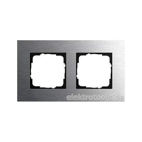 Cornice Gira 2 moduli acciaio inox IP20 orizzontale verticale