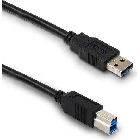 Câble USB A mâle/B mâle USB 3.0 - 5 m - noir (1/2)