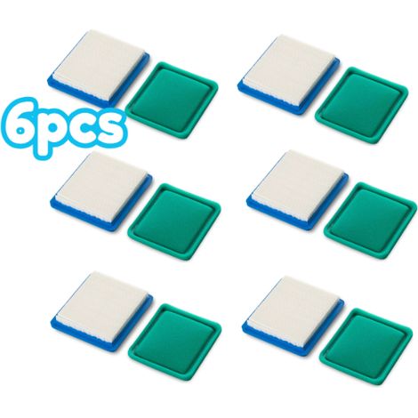 Kit de filtro de aire y pre-limpieza para BRIGGS&STRATTON - Referencias 4101, 4915, 491588, 491588S, 5043, 5043A, 5043B, 5043D, 5043H, 5043K (lote de 6) (1/2)