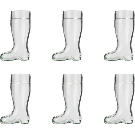 Verre a biere, Botte bière, Verre à bière en forme de botte lot de 6 - 0,25 litre