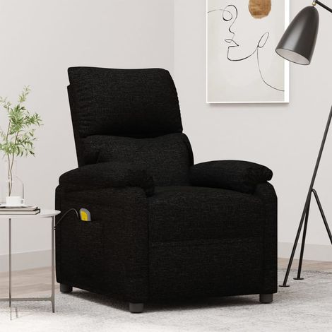 Fauteuil de massage,Fauteuil Relax,Chaise Massage Noir Tissu FNNF308221 (1/5)
