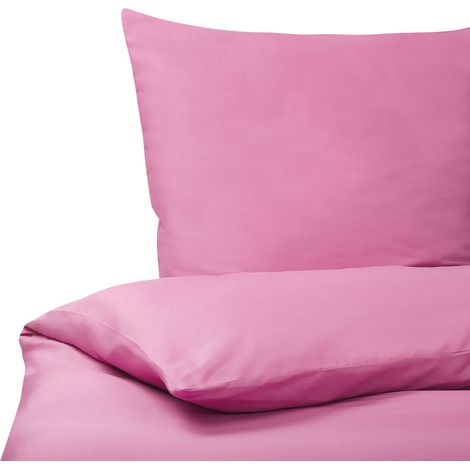 Bettwäsche-Set HARMONRIDGE Baumwollsatin 200 x 220 cm Rosa