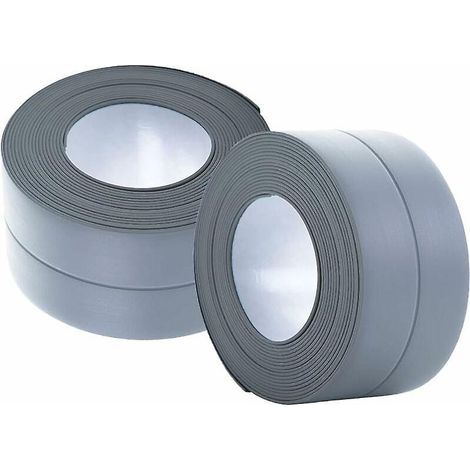 (2 Pieces Grey)flexible Skirting - End Strip For Kitchen And Bathroom 38 Mm 3.2 M, Self-adhesive Joint, Flexible Folding Strip, Sealing Joint, Ant (1/5)