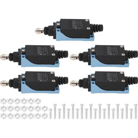 5 Interrupteurs de fin de course à levier roulant IP66, à double ressort, mécanisme momentané, 250V 380V, pour automatismes et machines industrielles. (1/5)