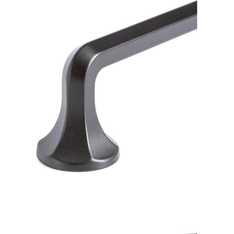 tirador de mueble riolita. zamak. negro mate. asa recta - giusti acabado negro mate dist. agujero dist. 320mm.