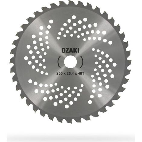 1 Lame Débroussailleuse 40 Dents Carbure, Largeur 255 mm, Épaisseur 1,3 mm, Alésage 25,4 mm-DOU (1/4)