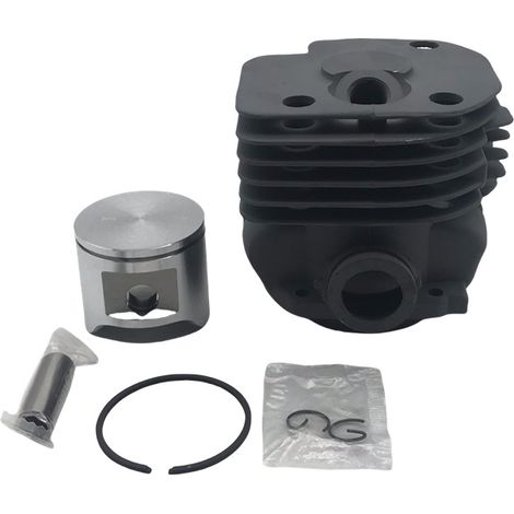 Compatible with the Husqvarna 365 petrol chainsaw: cylinder assembly with round opening, 48 mm cylinder block, piston kit, original spare parts for engine overhaul (reference 503670600).--DTEKGAZ
