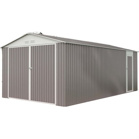 Garaje en metal con puerta abatible NEVADA - 18,56 m²