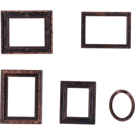 Cadre Photo Miniature Vintage Réaliste et Délicat pour Maison de Poupée 1/12 - Lot de 5 (1/5)