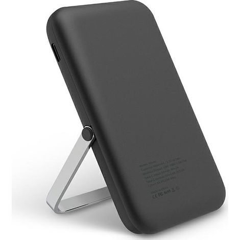 UNIQ Powerbank Hoveo 5000mAh USB-C 20WPD Carga rápida Inalámbrica Gris magnético/gris carbón (1/5)