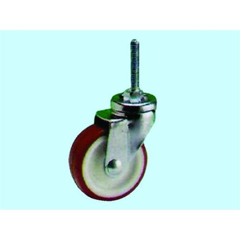 Ruote poliuretano forcella rotante Art. 652 -   mm 50 - perno mm.10x30 - 24 Pz