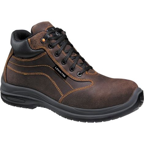 Scarpe antinfortunistiche alte Lemaitre Falcon S3 CI SRC 100% non metalliche Marrone 39