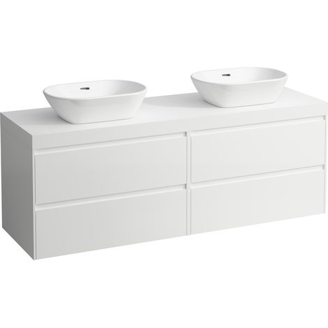 LAUFEN LANI encimera de lavabo blanco mate incl. mueble bajo, 1