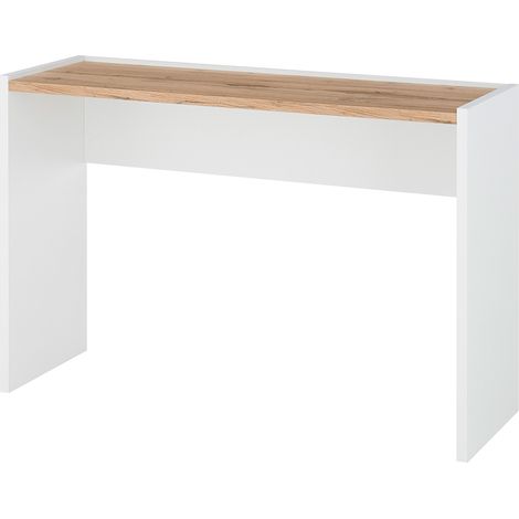 Schlafzimmer-Schminktisch mit 120cm Breite in Weiß mit Eiche - CRISP-61 (1/5)