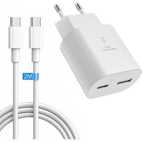 25W USB C Chargeur avec Câble 2m Chargeur Rapide pour S26 (1/5)