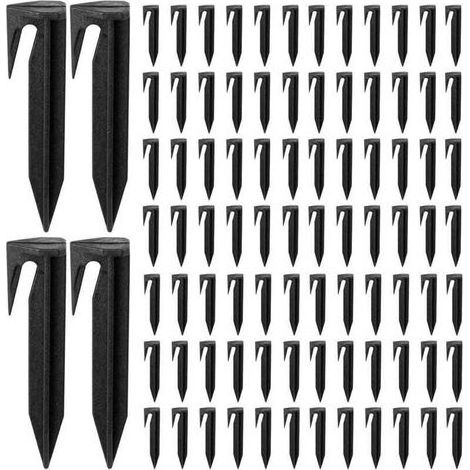pair 100 pezzi di picchetti per filo di confine per tosaerba robotizzato, ganci di terra per fili di confine per tosaerba robotizzato (1/4)
