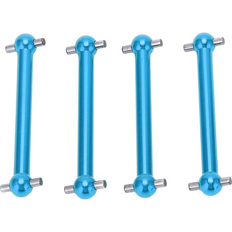 Lot de 4 cardans métalliques universels avant et arrière pour voiture RC Tamiya TT02B 1/10 (pièces de rechange bleues) (1/5)