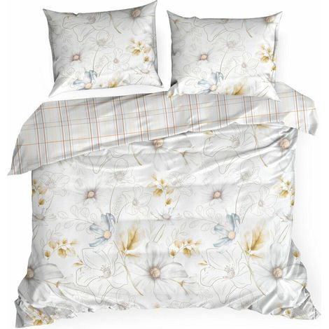 Bettwäsche-Set LEA/09 220x200 Blumen, doppelseitig (1/5)