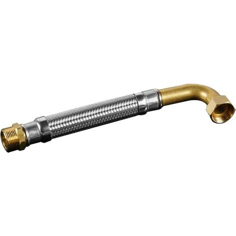 Flexible Sanitaire/Chauffage coudé Inox Øintér.25 mm - Mâle/Femelle 1" - 1500 mm - EXTRA TWIST - Tucai
