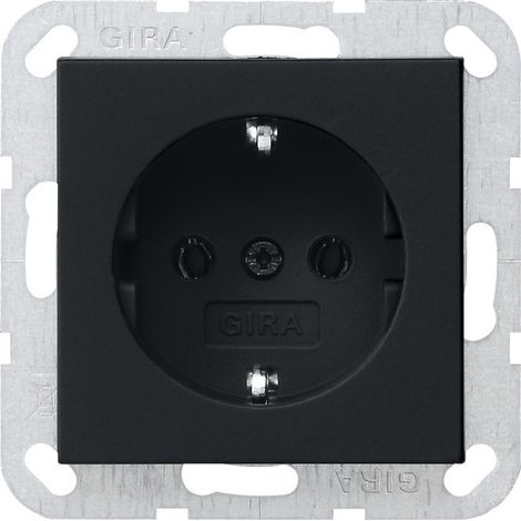 Gira Schuko-Steckdose 16 A 250 V sw ohne Krallen 0466005