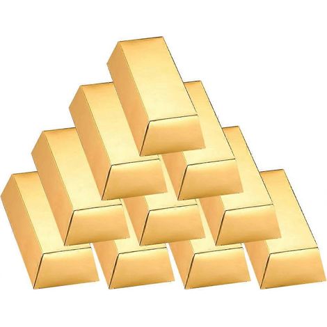 10 boîtes cadeaux de bonbons, boîtes de chocolats d'anniversaire, boîtes cadeaux pirates, boîtes à dragées, boîtes à friandises pour fêtes-14X8X4CM-Golden (1/3)