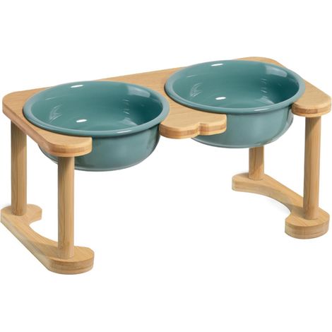 Ensemble de gamelles surélevées en céramique pour chien - Gamelle lestée antidérapante pour chiens de taille moyenne (1/5)