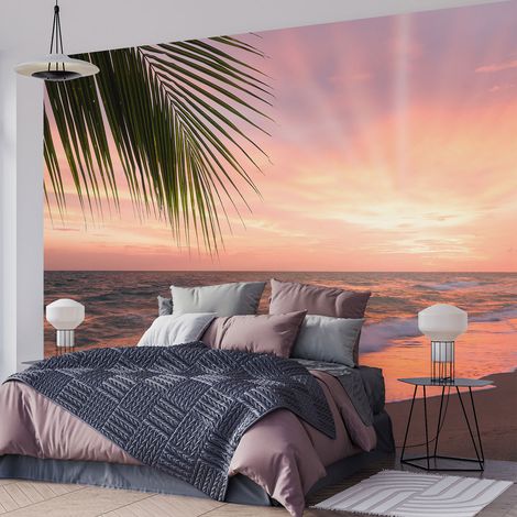 Papier peint panoramique - Couché de soleil - 130 cm x 87 cm (1/4)