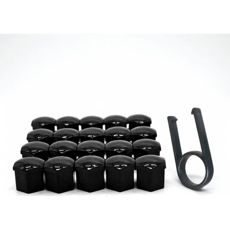 Tapones de tuercas de rueda T53 negro con clip Z73 (1/5)