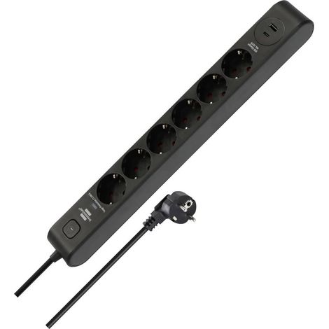Brennenstuhl 1150790602 Multipresa Nero, Antracite Schuko 1 pz.