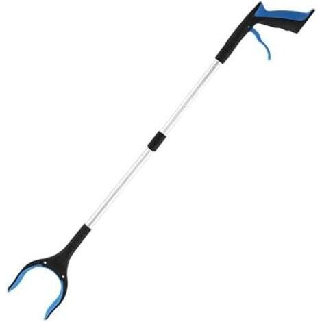 Pince de préhension – 83 x 10 cm en d'aluminium et silicone pliable Aide à la prise main magnétique antidérapante mobilité pour personnes âgées, handicapées, maison, extérieur Bleu - (1/5)