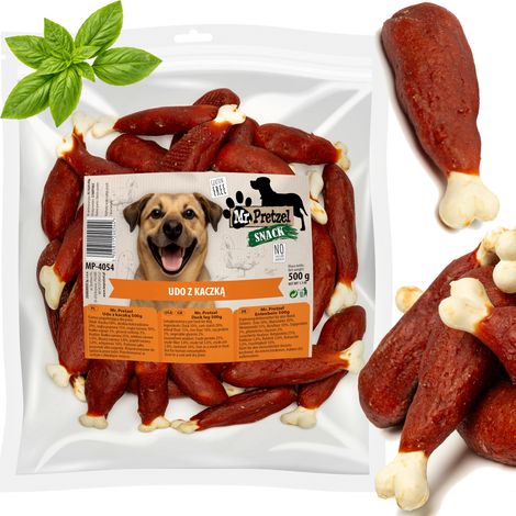 Delikatesse, Snack für Hunde: Entenkeule Mr. Pretzel 500g