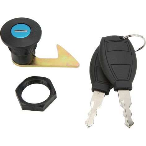 Heckschloss für Roller, aus Aluminium und Kunststoff, universell für Elektromotorräder, Aufbewahrungsbox, langer Haken (1/5)