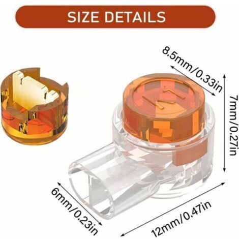 Uy-D Lot De 100 Connecteurs à Fils Simples K1，Rapide Connecteur Cable Telephone，Pour Cable De Télécommunication/Signal Liens Rapides Pour Sertir 2 Fils - Cable Téléphonique, Cable Réseau