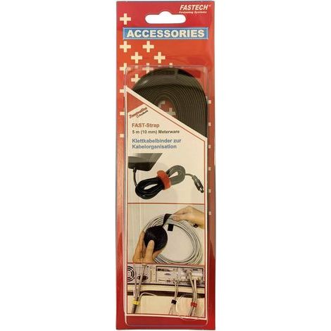 FASTECH® 696-330C Bande auto-agrippante pour grouper partie velours et partie agrippante (L x l) 5000 mm x 10 mm noir 5 m S26676 (1/5)