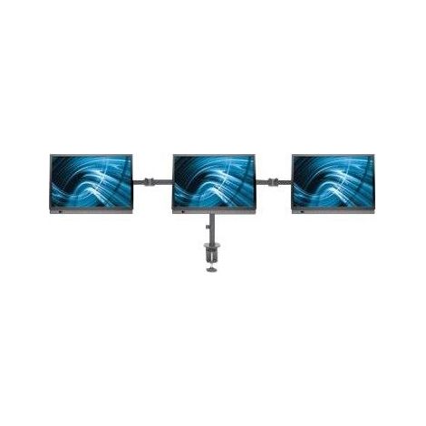 Manhattan Soporte de escritorio negro para 3 monitores ajustable (1/3)