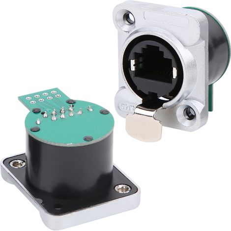 2 connecteurs RJ45 à souder pour circuit imprimé, matériau isolant ignifuge durable, modèle EL-RJ-WH5, plaque d'injection (1/5)