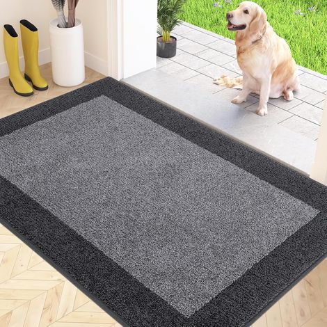 1 Paillasson 80x120 cm Microfibre Antidérapant Tapis Absorbant Lavable Entrée Couloir (1/5)