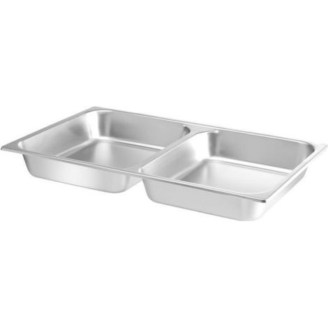Poêle À Aliments GN 1/1 - 7,5 L - 2 Compartiments 3,75 L - 530x325x65 mm - 1 Pièce (1/3)