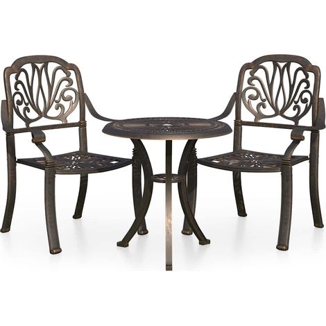 Maison Exclusive - Set da Bistrot 3 pz in Alluminio Pressofuso Bronzo (1/5)