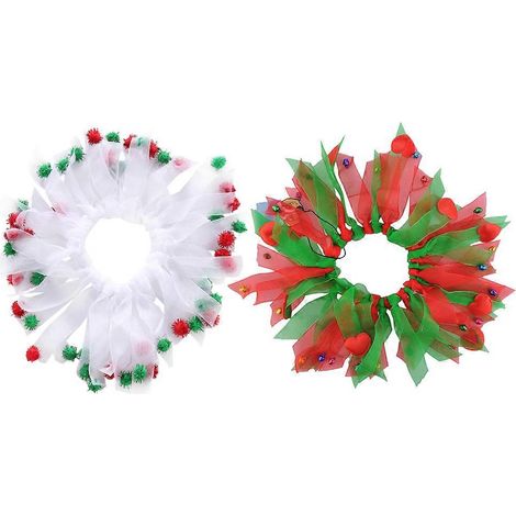 Collar navideño con cinta decorativa para mascotas (4 piezas) para perros. (1/5)