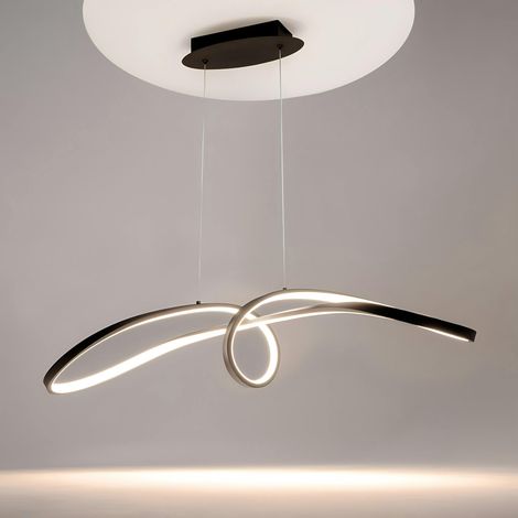 Suspension design LED avec boucle noire stylisée AVA (1/5)